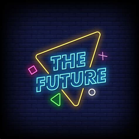 The Future Neon Signs Style Text Vector 2268362 Vector Art At Vecteezy