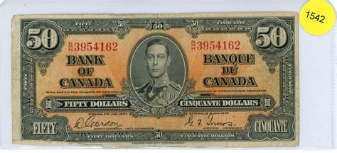 1937 Canadian Fifty Dollar Bill Schmalz Auctions