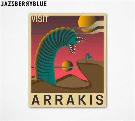 Arrakis Travel Poster Fine Art Print Retro Pop Art Dune Art Fine