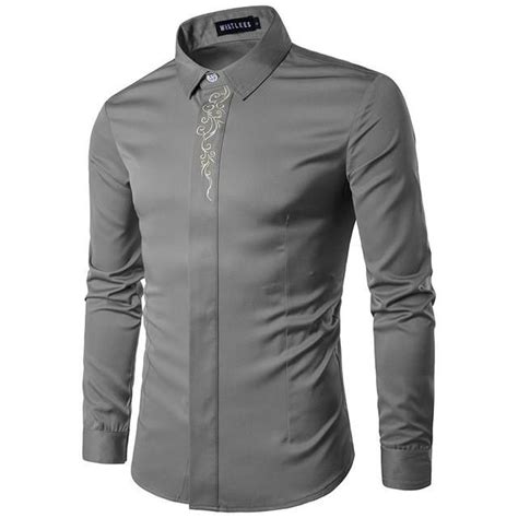 Men Shirt Luxury Brand 2017 Male Long Sleeve Shirts Casual Mens High