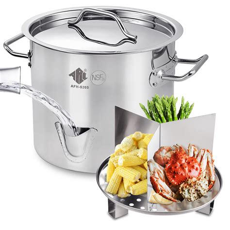 Arc Usa Three In One 13 Gallon 52qt Stainless Steel Stock Pot Tamale