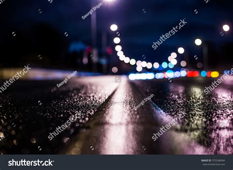 Rainy Night Big City Highway Passing Stock Photo 373248094 Shutterstock