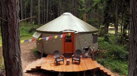 Couples Magical Whidbey Island Yurt In The Woods Tiny Cabins Cabins