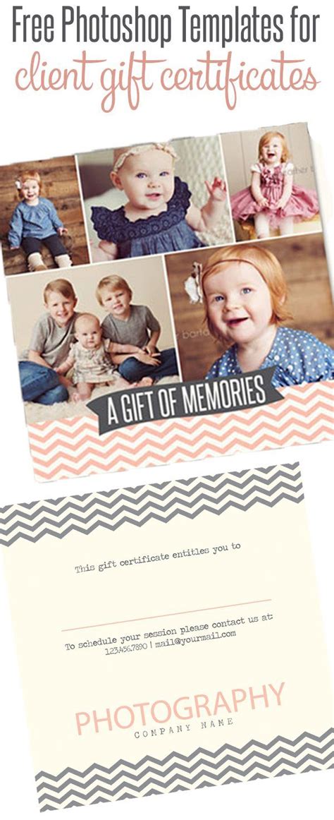 Once your template has been opened in a word document, you can now customize it to fully meet your needs. Free Gift Certificate Photoshop Templates | Photography ...