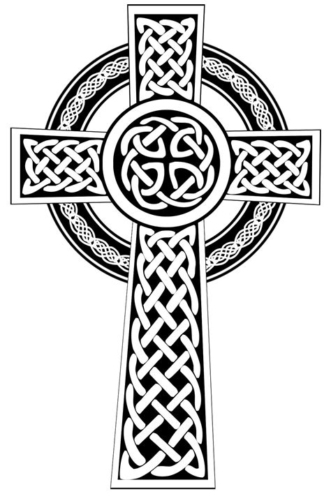 Library of celtic cross vector clipart black and white ...