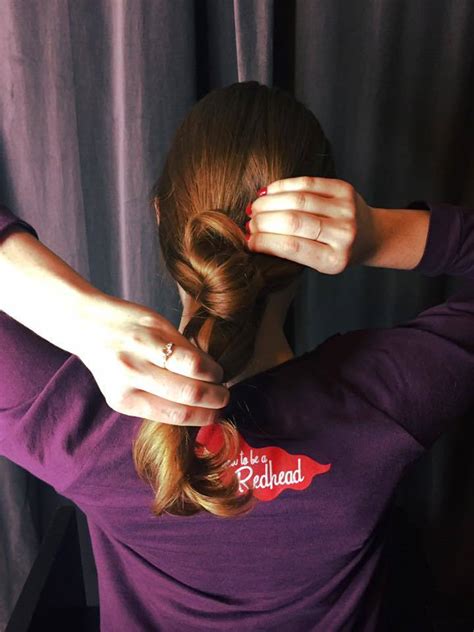 Hair Tutorial The Redhead Inside Out Ponytail In 4 Steps