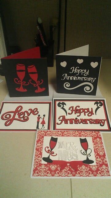Use vinyl to and your cricut explore air 2 to create fun sassy gift wrapping! Anniversary cards made with Cricut | Anniversary cards ...