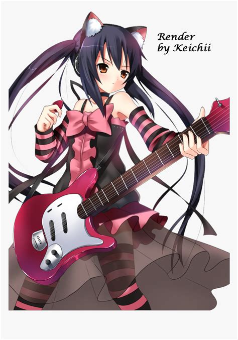 Anime Rocker Girl Anime Rock Neko Girl Hd Png Download Kindpng
