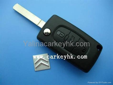 Citroen 307 3 Buttons Flip Key Case With Trunk Button No Battery Place