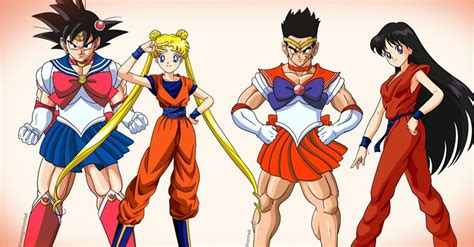 Ilustrador Crea Crossover Con Dragon Ball Y Sailor Moon