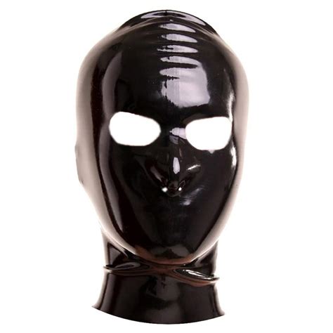 Buy Exlatex Latex Rubber Fetish Hood With Openings For Eyes Online At