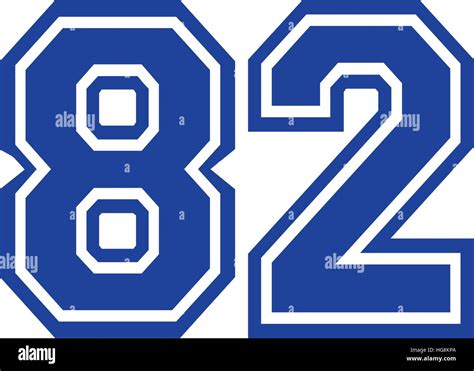 eighty two college number 82 stock vector image and art alamy