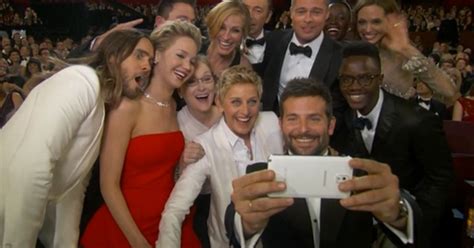 ellen degeneres oscars selfie pic of hollywood s elite posted by host at la ceremony is