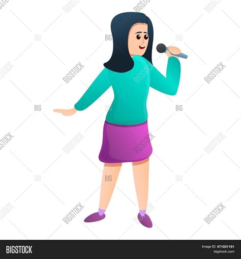 Woman Singing Song Image And Photo Free Trial Bigstock