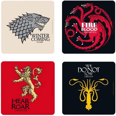 Game Of Thrones Houses Underlägg 4 Pack Concept Entertainment