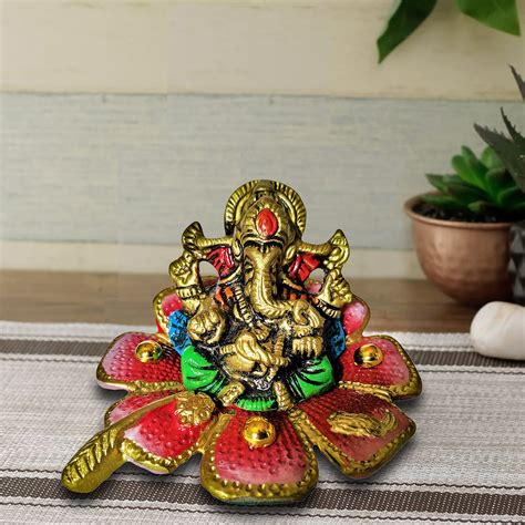 Buy Sacred Blessings Metal Lord Ganesh Idol Bhagwan Ganesh Murti For
