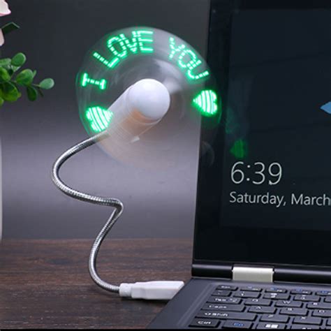 Custom LED Message USB Fan Computer Accessories With Custom Logo