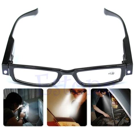 multi strength led light up reading glasses eyeglass spectacle diopter magnifier reading