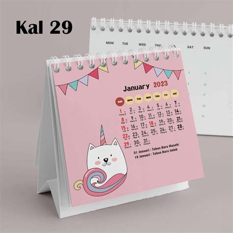 Jual Artomaringi Kalender Mini 2023 Kalender Meja 2023 Custom Kal29