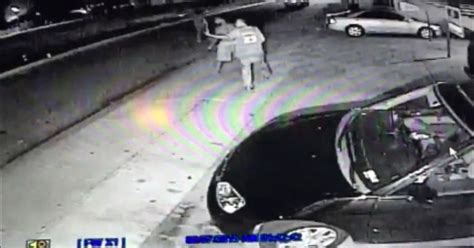 Shocking Cctv Footage Shows Moment Three People Escape Crazed Gunman Opening Fire Outside Block