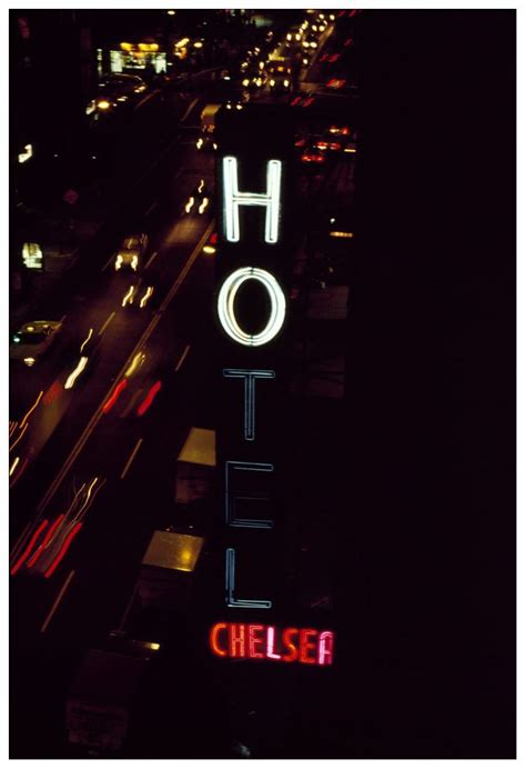 Photo Rita Barros Chelsea Hotel Neon Sign Ny 1990 Vintage