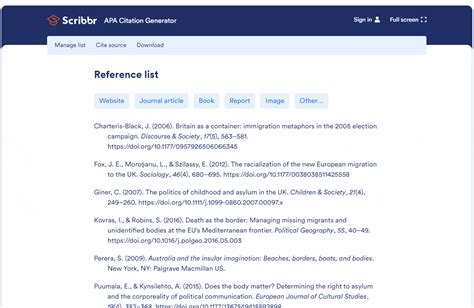Apa Citation Generator Website