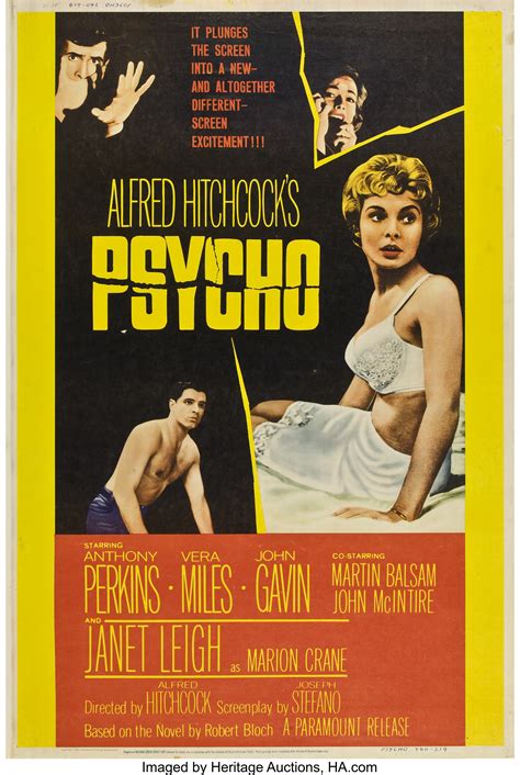 Psycho Paramount 1960 Poster 40 X 60 Movie Posters Lot