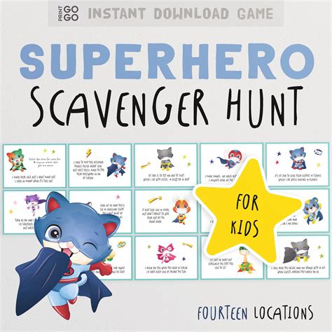 Superhero Scavenger Hunt The Search For Justice Surprises And Hidden