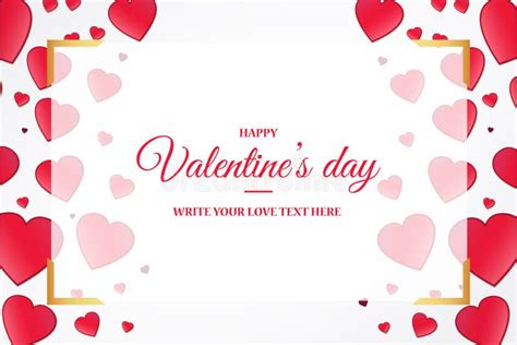 Happy Valentine S Day Template Vector Illustration Stock Vector