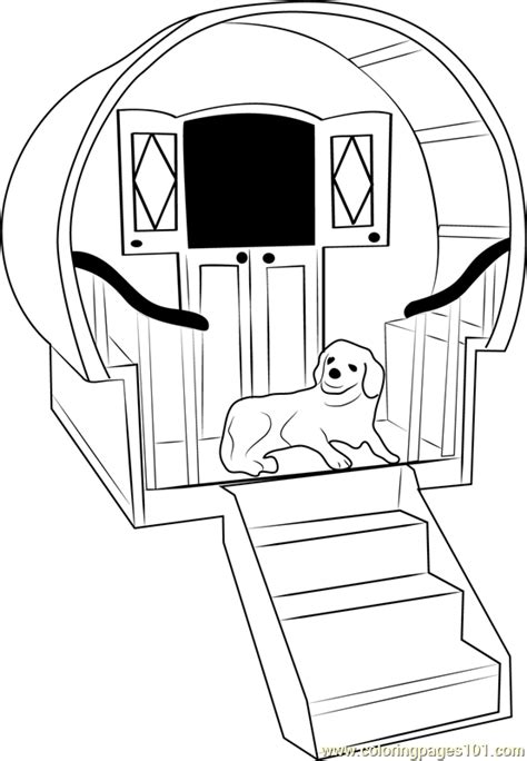 dog house  stairs coloring page  dog house coloring pages coloringpagescom