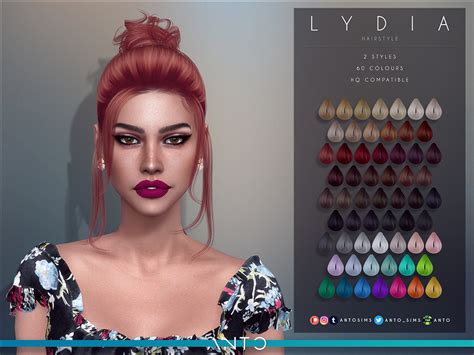 The Sims Resource Anto Lydia Hairstyle Sims Hair Sims 4