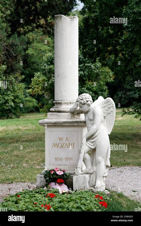 Tomb Of Wolfgang Amadeus Mozart St Marxer Friedhof Cemetery Stock
