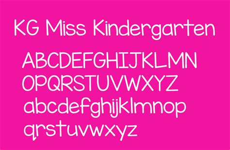 Kg Miss Kindergarten Font All Free Fonts