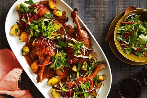 Duck recipes meat recipes chicken recipes cooking recipes game recipes seared duck chinese style roast duck often serve with dipping sauce such as plum sauce, salt or hoisin sauce. Chinese-style braised duck legs with crispy potatoes ...
