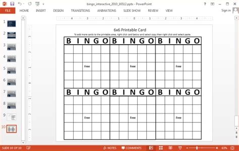 Interactive Bingo Powerpoint Template