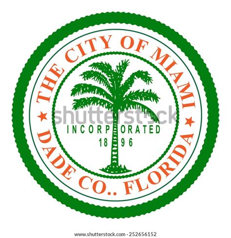 Bright Stamp Symbol City Miami Florida Stock Vector Royalty Free