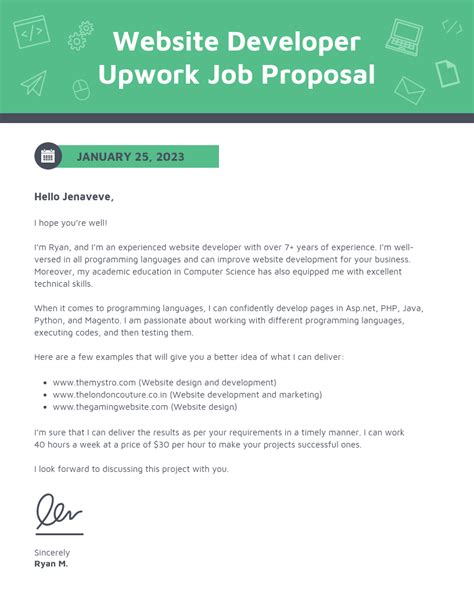Proposal Upwork Example
