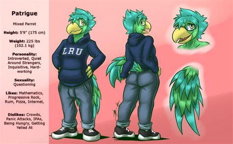 Patrigue Reference Sheet Casual By Bassywolfeh — Weasyl