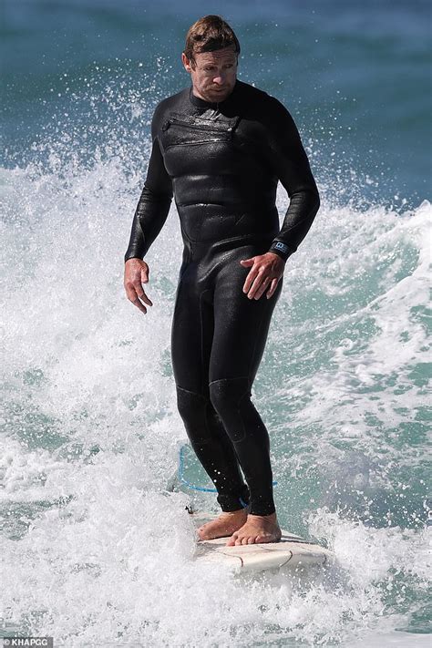 Surf S Up Simon Baker 51 Shows Off His Muscular Physique As He