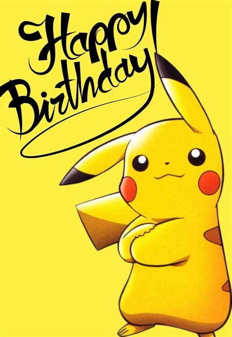 Free Printable Pokemon Birthday Card