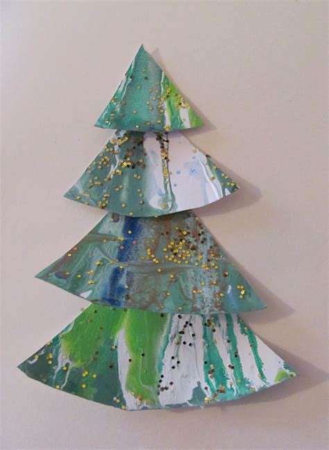 It's an easy paper craft. The Chocolate Muffin Tree: Spin Art Christmas Tree Cards