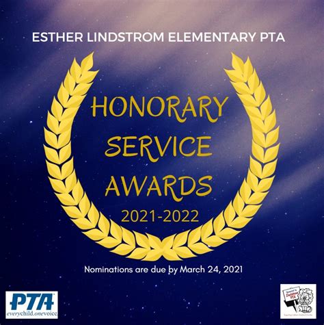 Honorary Service Awards 2021 Lindstrom Pta