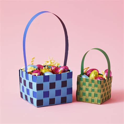 Heres How To Make A Diy Paper Easter Basket In 15 Minutes Or Less