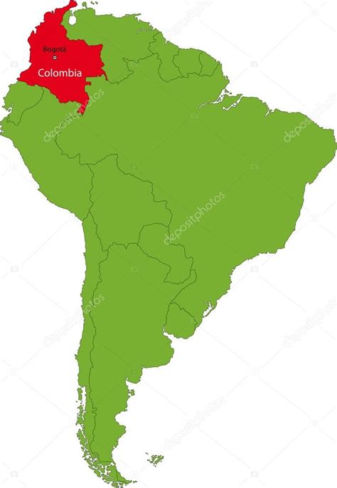 Colombia Map Stock Vector Image By ©volina 32473159