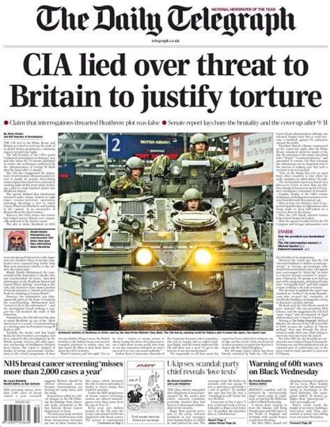 Cia Torture Report How The Worlds Media Reacted Us News The Guardian