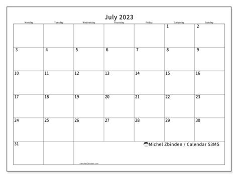 2023 Printable Calendar South Africa Ms Michel Zbinden Za