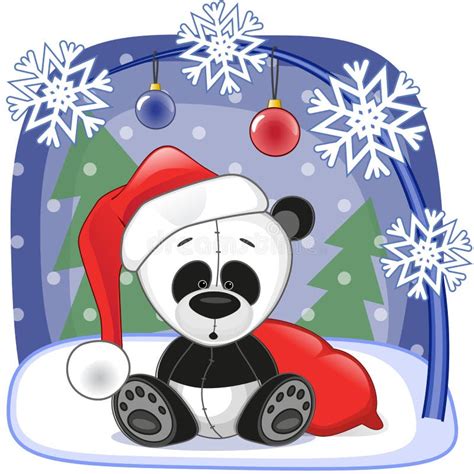 Santa Panda Stock Vector Illustration Of Nature Cartoon 46400662
