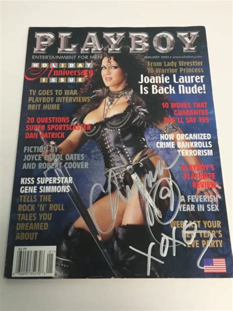 Wwe Chyna Joanie Laurer Signed Playboy Magazine January