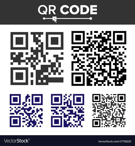 Qr Code Set Different Types Scanning Royalty Free Vector