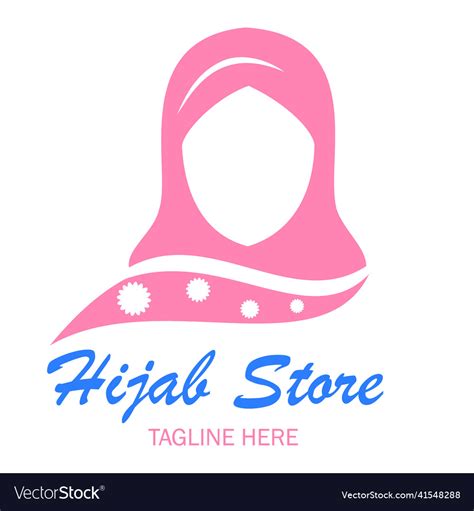 Graphic Logo Of Fashionable Hijab Royalty Free Vector Image